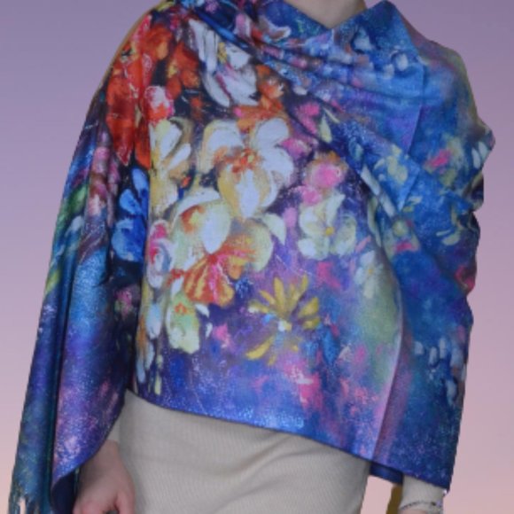 Woman extra long scarf - Picture 1 of 5